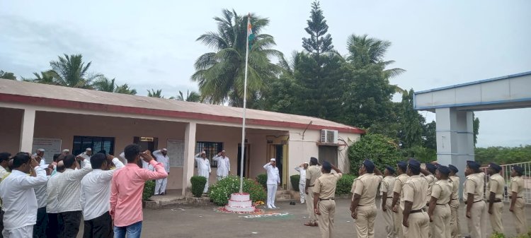 सहकार शिरोमणी कारखाना कार्यस्थळावर 75 वा अमृतमहोत्सवी स्वातंत्र दिन उत्साहात साजरा