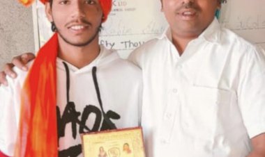 गादेगाव येथील शिवरत्न ज्युनिअर कॉलेजचा  विद्यार्थी रैयान तांबोळी विभागीय क्रीडा स्पर्धेत" गोल्ड मेडल ;ने सन्मानित