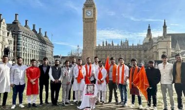 लंडनमध्ये घुमला 'जय शिवाजी, जय भवानी'चा जयघोष, ब्रिटेनमधील विद्यार्थ्यांनी साजरी केली शिवजयंती