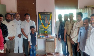 खेडभाळवणी ग्रामपंचायत कार्यालयात डॉ. बाबासाहेब आंबेडकर जयंती साजरी..