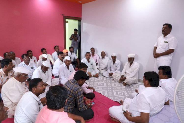 चेअरमन कल्याणराव काळे यांचा गांवभेट दौरा अंतिम टप्यात.