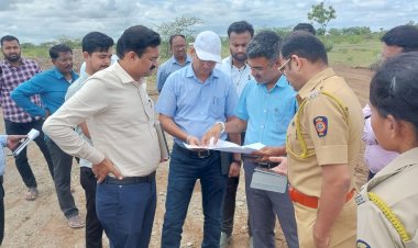 शासन आपल्या दारी उपक्रमाच्या जागेची पाहणी....  हा उपक्रम पंढरपूर येथे दिनांक 10 सप्टेंबर 2023 रोजी होणार