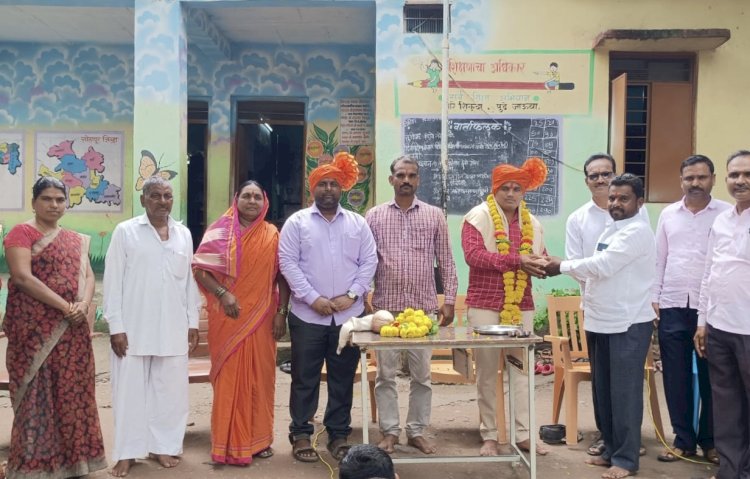 जिल्हा परिषद प्राथमिक शाळा नेपतगाव येथे माजी विद्यार्थ्यांचा सत्कार...