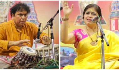 पं.सत्यजीत तळवलकर आणि सायली तळवलकर यांची रुक्मिणी मातेची चरणी स्वर आणि तालाचा अभिषेक