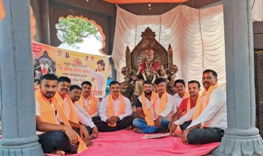 संगेवाडी  येथे सकल मराठा समाजाचे साखळी उपोषण