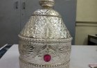 श्री. रुक्मिणीमातेस धाराशिव येथील भाविकाकडून चांदीचा टोप अर्पण.
