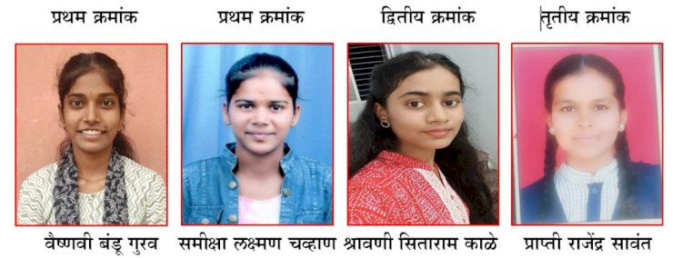 वसंतराव काळे शैक्षणिक संकुल वाडीकुरोलीचा दहावीचा निकाल 97.92%  वाडीकुरोलीची वैष्णवी गुरव व आढीवची समीक्षा चव्हाण संस्थेत प्रथम