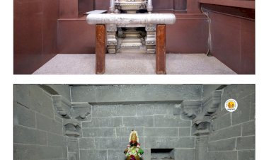 श्री संत कबीर महाराज मठ व फडाकडून  श्री.विठ्ठल रूक्मिणी मंदिरास लाकडी मेघडंबरी अर्पण