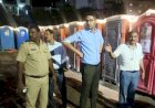 आषाढी यात्रा महापूजेपूर्वी जिल्हाधिकारी कुमार आशीर्वाद यांच्याकडून विठ्ठल रुक्मिणी मंदिर परिसरातील स्वच्छतेची पाहणी