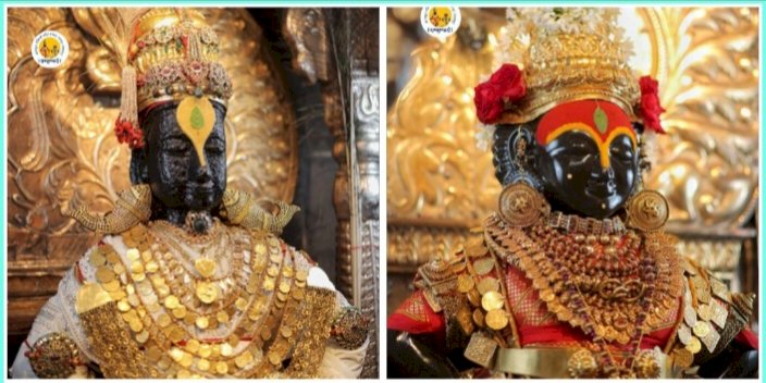 भारतीय स्वातंत्र्याच्या वर्धापन दिनानिमित्त.  पंढरपूर येथील श्री विठ्ठल -रूक्मिणीमातेस अलंकार परिधान..  ** पुणे येथील श्रीमंत मोरया प्रतिष्ठाने मंदिराच्या गाभाऱ्यात झेंडू, गुलाब, शेवंती ,आर्केस्ट्रा ,ब्लूडीजी, जिप्सो, इत्यादी विविध फुलांची आकर्षक रम्य सजावट करण्यात आल्याने भाविकांचे लक्ष वेधून घेत होते