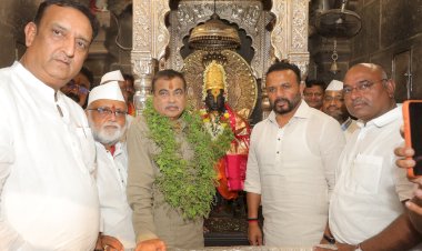 मंत्री नितीन गडकरी यांनी घेतले श्री विठ्ठल- रुक्मिणी मातेचे दर्शन