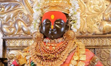 पंढरपूर येथे श्री विठ्ठल मंदिरात श्रावणी शुक्रवार निमित्त श्री रुक्मिणी मातेस  विविध आकर्षक अलंकार परिधान.